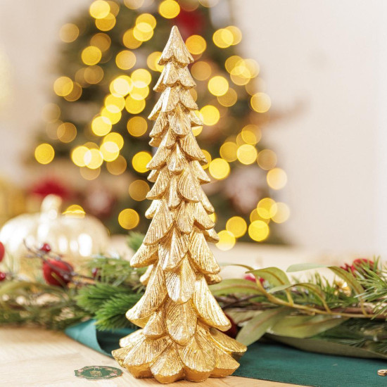 Beauty Home Έλατο ρητίνης αντικέ χρυσό Ø10 x 24.5 cm