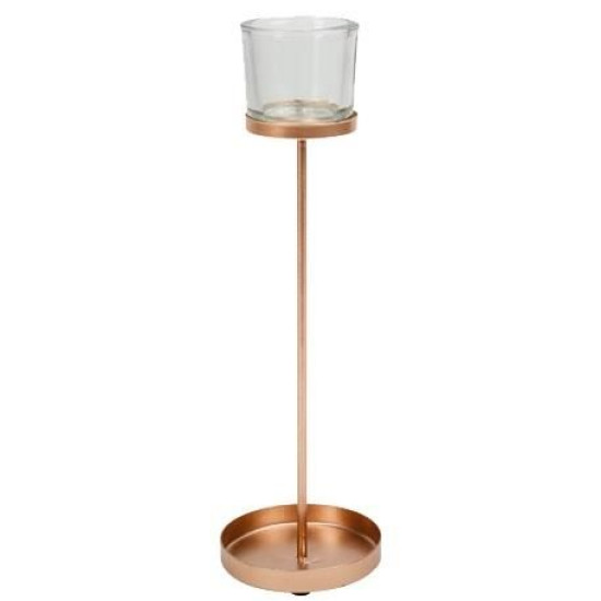 Beauty Home ΚΗΡΟΠΗΓΙΟ BILBAO ΡΟΖ ΧΡΥΣΟ 9.5 X 32 CM