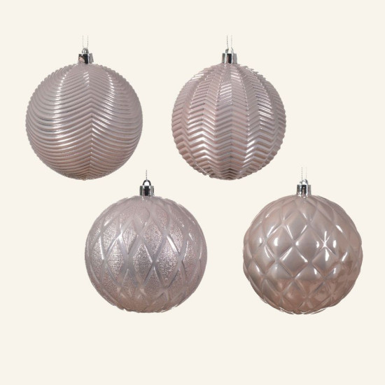 Beauty Home ΑΘΡΑΥΣΤΗ ΜΠΑΛΑ ΑΝΑΓΛΥΦΗ ΣΑΠΙΟ ΜΗΛΟ 10 CM ΣΕΤ 4 ΤΜΧ