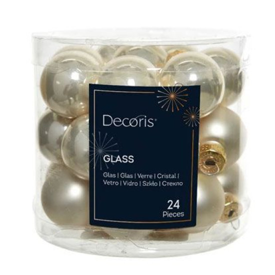 Beauty Home ΓΥΑΛΙΝΕΣ ΜΠΑΛΕΣ ΣΑΜΠΑΝΙ 2,5 CM 24 ΤΜΧ