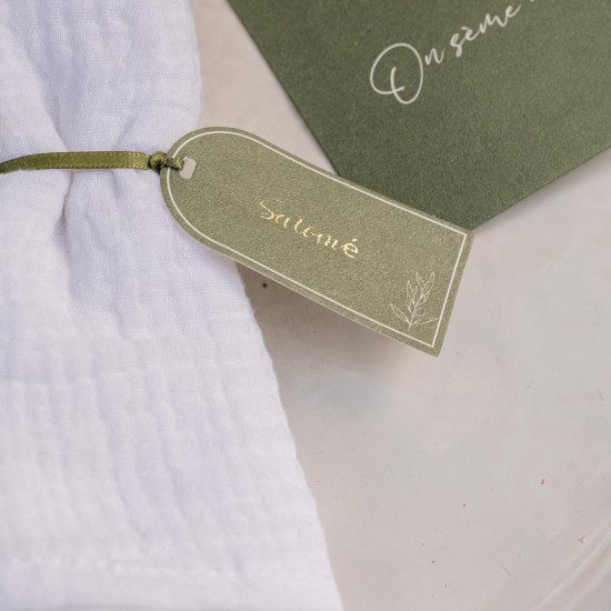 Beauty Home 9 Ετικέτες Χάρτινες – Κρεμ,λαδί και Πράσινο Ευκάλυπτου 6 x 3 cm