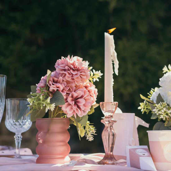 Beauty Home Βάζο γυάλινο Victor – Σάπιο μήλο Ø8×11,5cm – 380ml