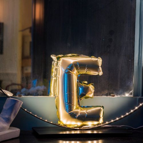 Beauty Home ΜΠΑΛΟΝΙ ΓΡΑΜΜΑ “E” 36cm ΧΡΥΣΟ