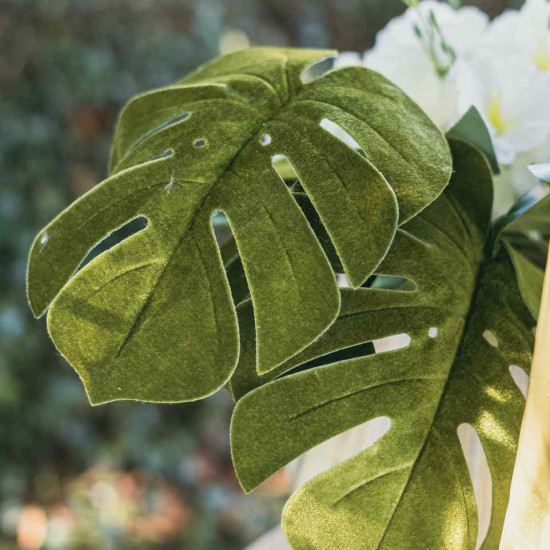 Beauty Home Κλαδί βελούδο με 4 φύλλα monstera 60 cm