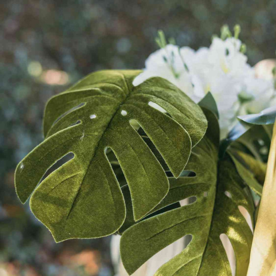 Beauty Home Κλαδί βελούδο με 4 φύλλα monstera 60 cm