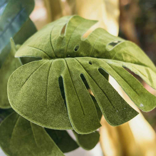 Beauty Home Κλαδί βελούδο με 4 φύλλα monstera 60 cm