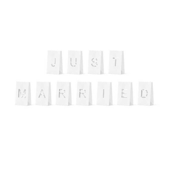 Beauty Home XΑΡΤΙΝΑ ΦΑΝΑΡΙΑ Just Married, 11.5x19x7cm 11 τεμ