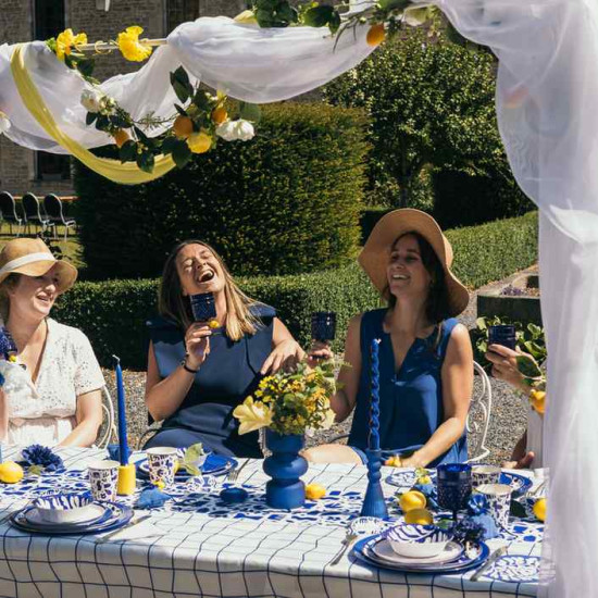 Beauty Home Βάζο γυάλινο Gabriel – Μπλε ίντιγκο Ø10x18cm – 820ml