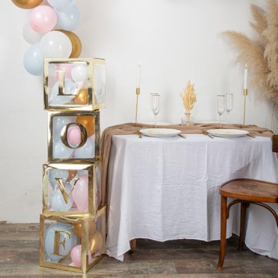 Beauty Home ΑΥΤΟΚΟΛΛΗΤΑ ΧΡΥΣΟ LOVE 15 CM