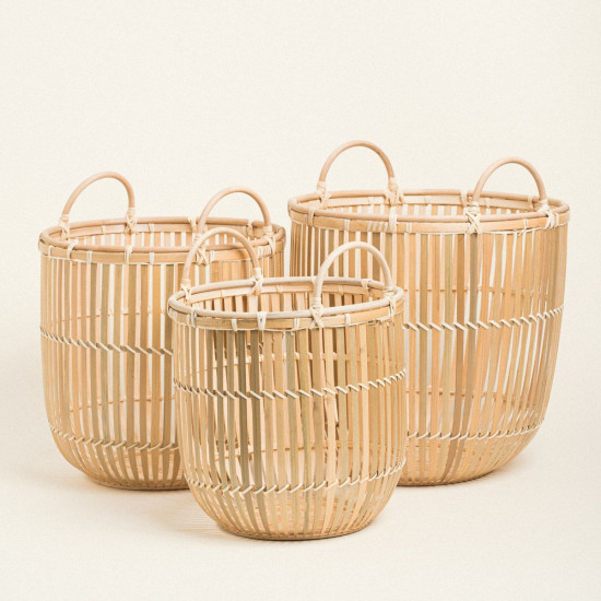 Beauty Home ΚΑΛΑΘΙΑ ΜΠΑΜΠΟΥ 38 x 35 cm ΣΕΤ 3 ΤΜΧ Beauty Home ΚΑΛΑΘΙΑ ΜΠΑΜΠΟΥ 38 x 35 cm ΣΕΤ 3 ΤΜΧ