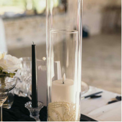 Beauty Home 3 Γυάλινοι διάφανοι σωλήνες Ø10x40cm, Ø8x30cm, Ø6x25cm