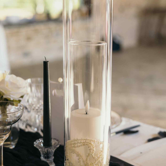 Beauty Home 3 Γυάλινοι διάφανοι σωλήνες Ø10x40cm, Ø8x30cm, Ø6x25cm