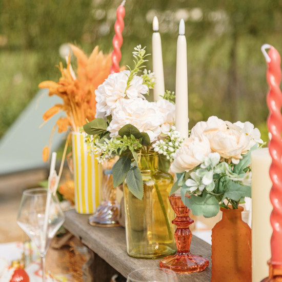 Beauty Home Μπουκάλι γυάλινο Jules – Κίτρινο Ø8,3x16cm – 500ml