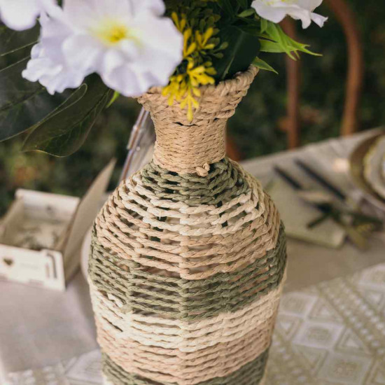 Beauty Home Βάζο πλεκτό Eden Ø15x36cm