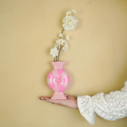 Beauty Home Βάζο “καραμέλα” – Ροζ/ Νέον 12×6,5x20cm