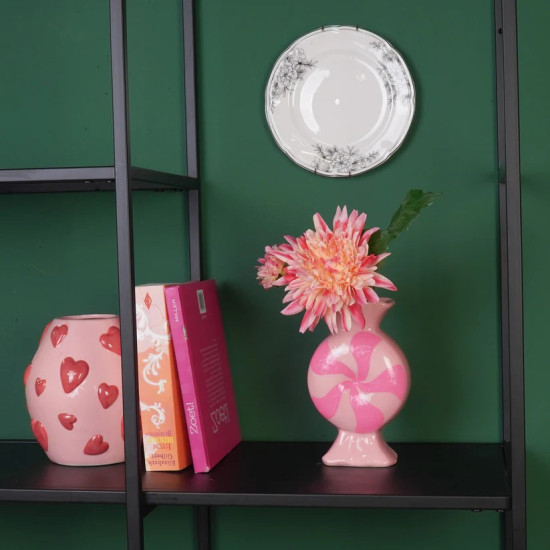 Beauty Home Βάζο “καραμέλα” – Ροζ/ Νέον 12×6,5x20cm