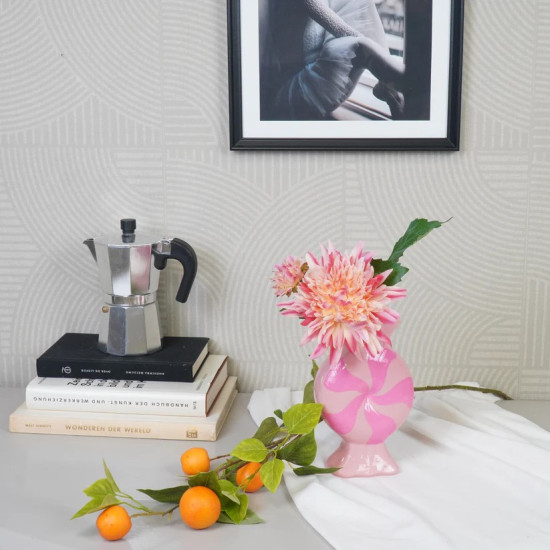 Beauty Home Βάζο “καραμέλα” – Ροζ/ Νέον 12×6,5x20cm