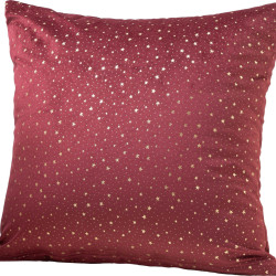 Beauty Home Μαξιλαροθήκη 45 x 45 cm Βελούδο Μπορντό Με Χρύσα Αστέρια