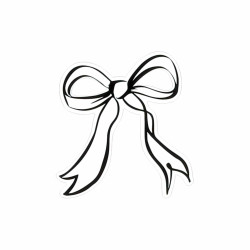 Beauty Home 10 καρτελάκια Black & white σε σχήμα Φιόγκου 8x8cm