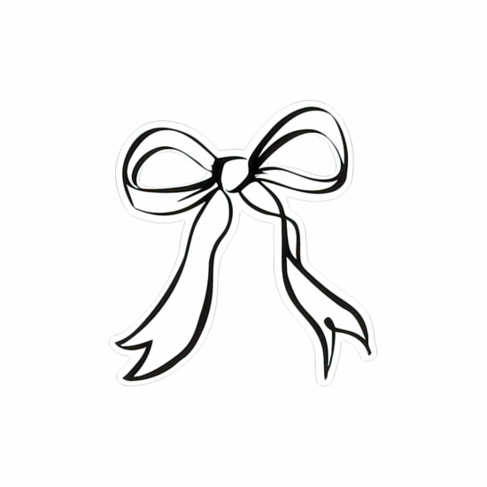 Beauty Home 10 καρτελάκια Black & white σε σχήμα Φιόγκου 8x8cm