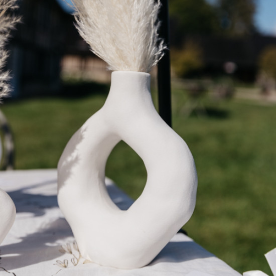 Beauty Home Βάζο Sonora – Λευκό 19,5x17cm