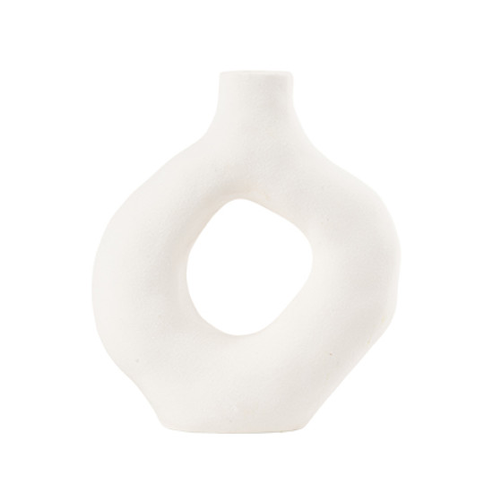 Beauty Home Βάζο Sonora – Λευκό 19,5x17cm