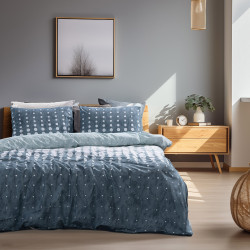 Beauty Home Σετ παπλωματοθήκη υπέρδιπλη Glory Art 12364 230x250 Μπλε