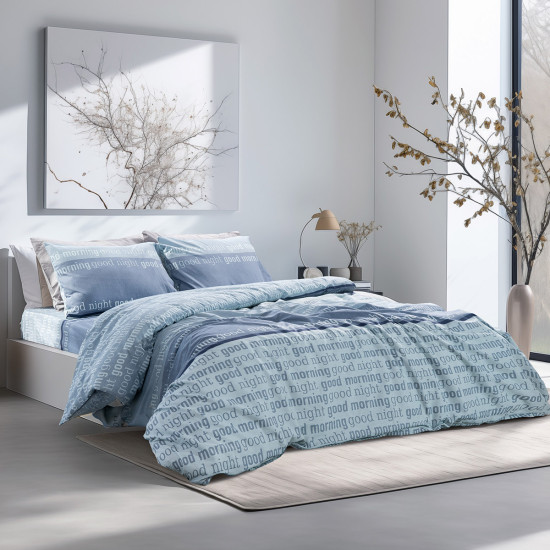 Beauty Home Σετ κουβερλί μονό Glory Art 12366 160x230 Βεραμάν,Μπλε