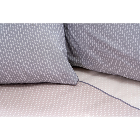 Beauty Home Σετ κουβερλί μονό Glory Art 12369 160x230 Γκρι,Μπεζ