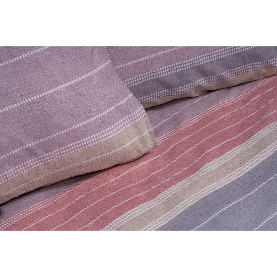 Beauty Home Σετ κουβερλί μονό Glory Art 12371 160x230 Ροζ,Γκρι