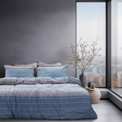 Beauty Home Σετ σεντόνια υπέρδιπλα Glory Art 12373 240x265 Γκρι,Μπλε