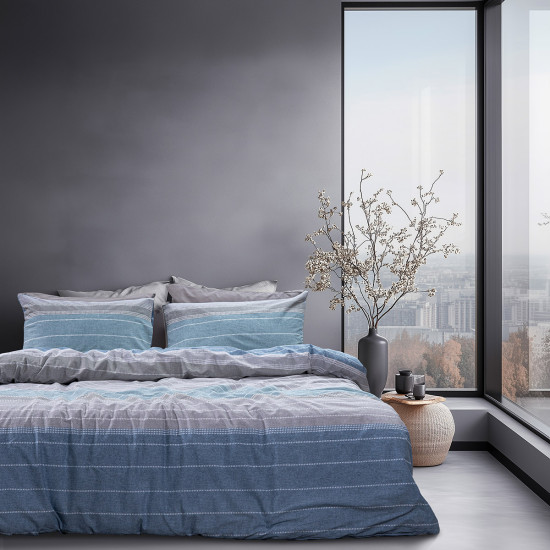 Beauty Home Σετ κουβερλί μονό Glory Art 12373 160x230 Γκρι,Μπλε