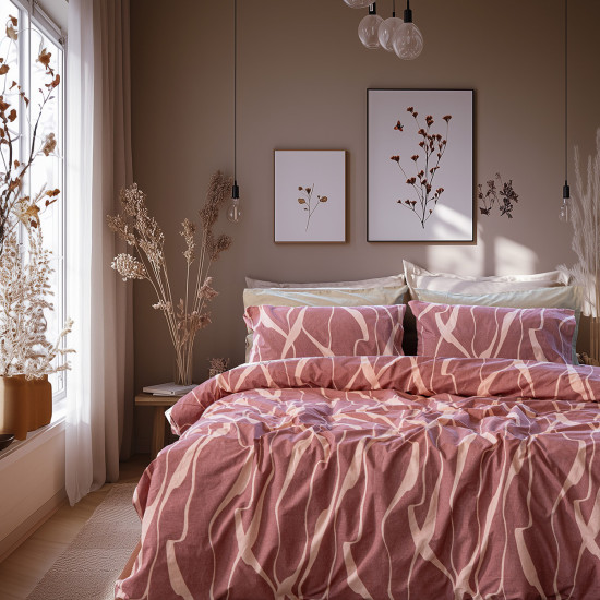 Beauty Home Σετ κουβερλί μονό Glory Art 12375 160x230 Σάπιο Μήλο,Ροζ