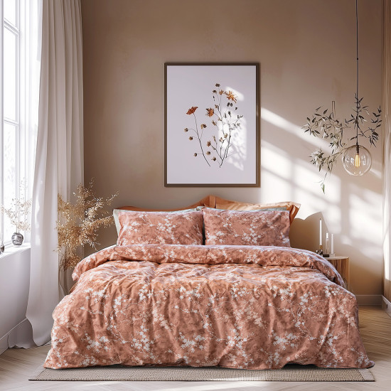 Beauty Home Σετ κουβερλί μονό Glory Art 12376 160x230 Κεραμιδί