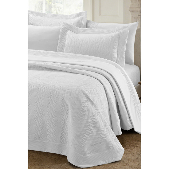 Beauty Home Σετ κουβερλί υπέρδιπλο 3τμχ Promise Art 12499 230x250 Λευκό