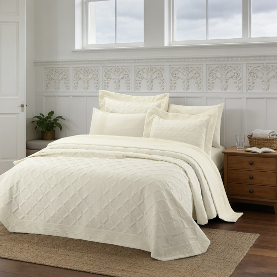 Beauty Home Σετ κουβερλί υπέρδιπλο 3τμχ Promise Art 12507 230x250 Εκρού