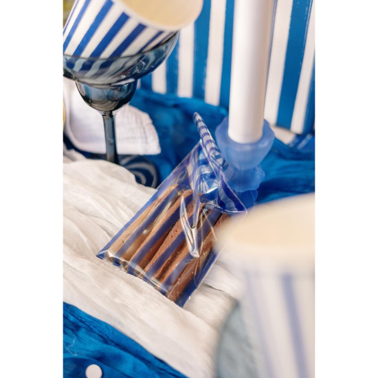 Beauty Home 10 Σακούλες με μπλε Ρίγες 8,5x16cm – Κατάλληλες για Τρόφιμα