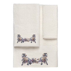 Beauty Home Σετ πετσέτες 3τμχ με εκτύπωση Art 3552 (30x50+50x90+70x140) Εκρού