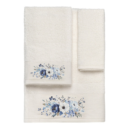 Beauty Home Σετ πετσέτες 3τμχ με εκτύπωση Art 3553 (30x50+50x90+70x140) Εκρού