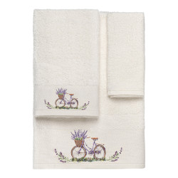 Beauty Home Σετ πετσέτες 3τμχ με εκτύπωση Art 3556 (30x50+50x90+70x140) Εκρού