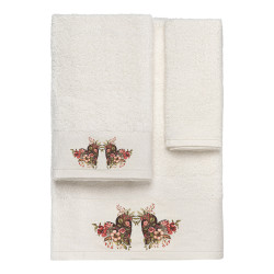 Beauty Home Σετ πετσέτες 3τμχ με εκτύπωση Art 3557 (30x50+50x90+70x140) Εκρού