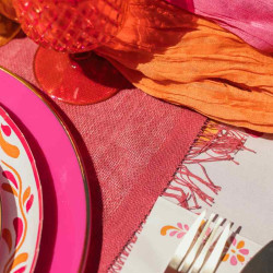 Beauty Home Ράννερ με ξέφτια – Φραμπουάζ 30 cm x 3 m