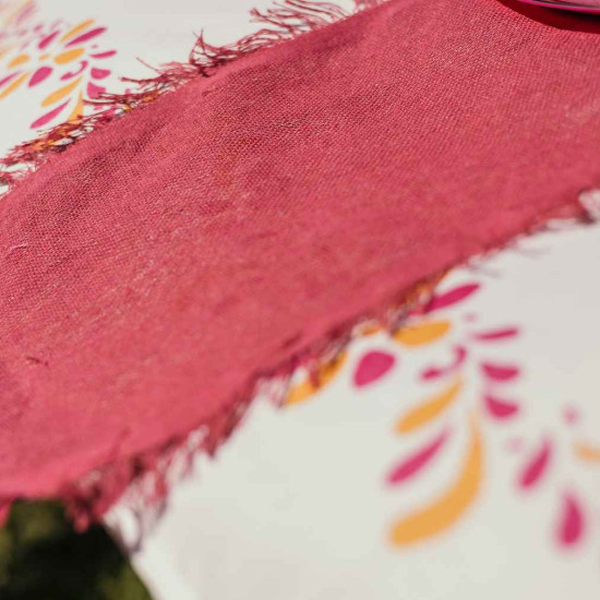 Beauty Home Ράννερ με ξέφτια – Φραμπουάζ 30 cm x 3 m