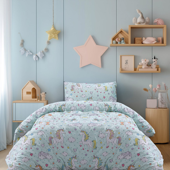 Beauty Home Σετ κουβερλί μονό Candy Art 6327 160x230 Μέντα