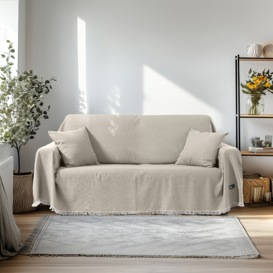 Beauty Home Ριχτάρια σετ 3τμχ Amos Art 8729 (170x170+170x240+170x290) Εκρού