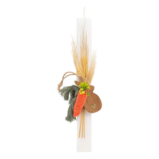 Beauty Home ΛΑΜΠΑΔΑ ΛΕΥΚΗ 33cm ΛΑΓΟΣ ΜΕ ΚΑΡΟΤΟ