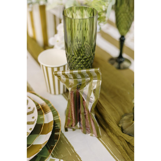 Beauty Home 10 Σακούλες με λαδι Ρίγες 8,5x16cm – Κατάλληλες για Τρόφιμα