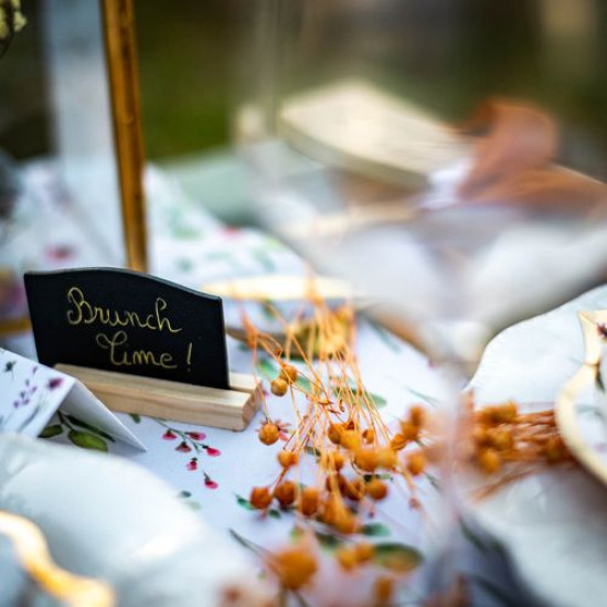 Beauty Home 4 Πίνακες Κιμωλίας σε βάση – Φυσικό ξύλο 7,6 x 5,1cm