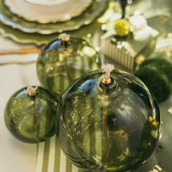 Beauty Home Λάμπα λαδιού Lena – φιστικί – Ø10×10.5cm