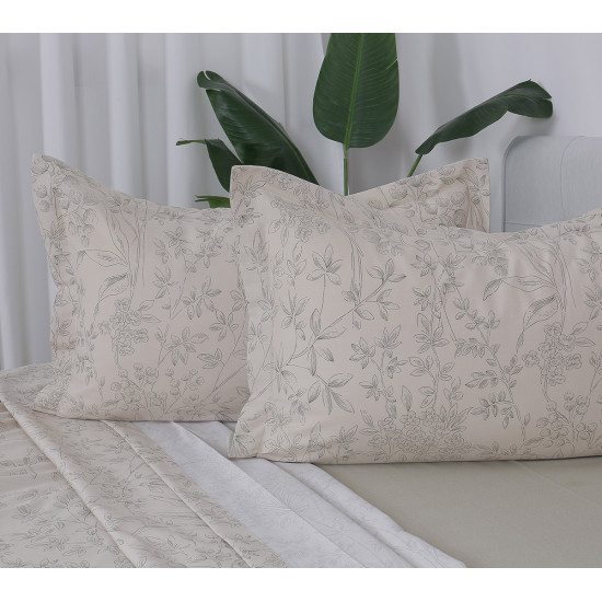 Beauty Home Σετ σεντόνια υπέρδιπλα Memories Art 12678 230x260 Μπεζ